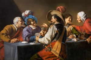 The Card Players: Whispers in the Gloom