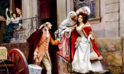 Departure on Honeymoon: Farewell Kisses