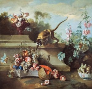 Playful Nature: ‘Still Life with Monkey, Fruits, and Flowers’