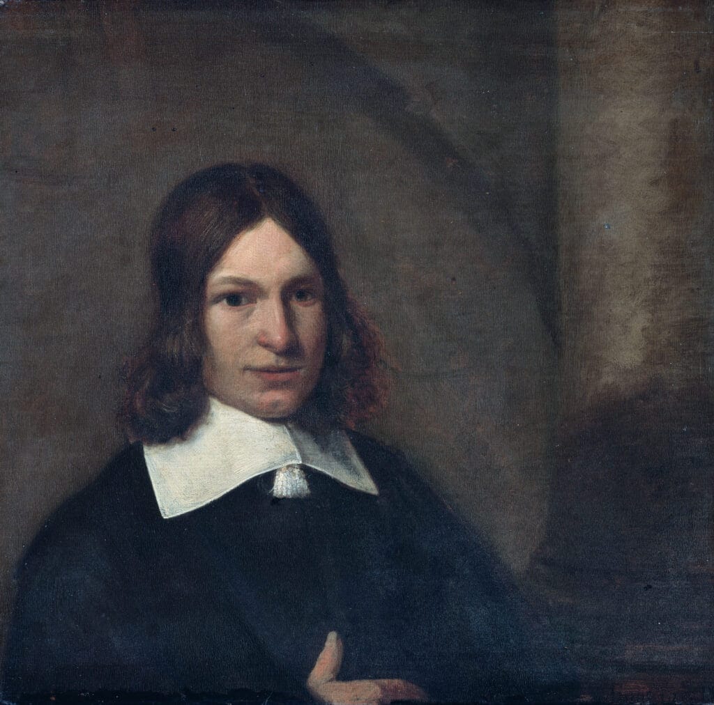 Portrait of a 19 year old man possibly a self portrait attributed to Pieter de Hooch