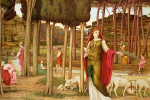 The Shulamite: Pastoral Scene with Lambs by John Spencer